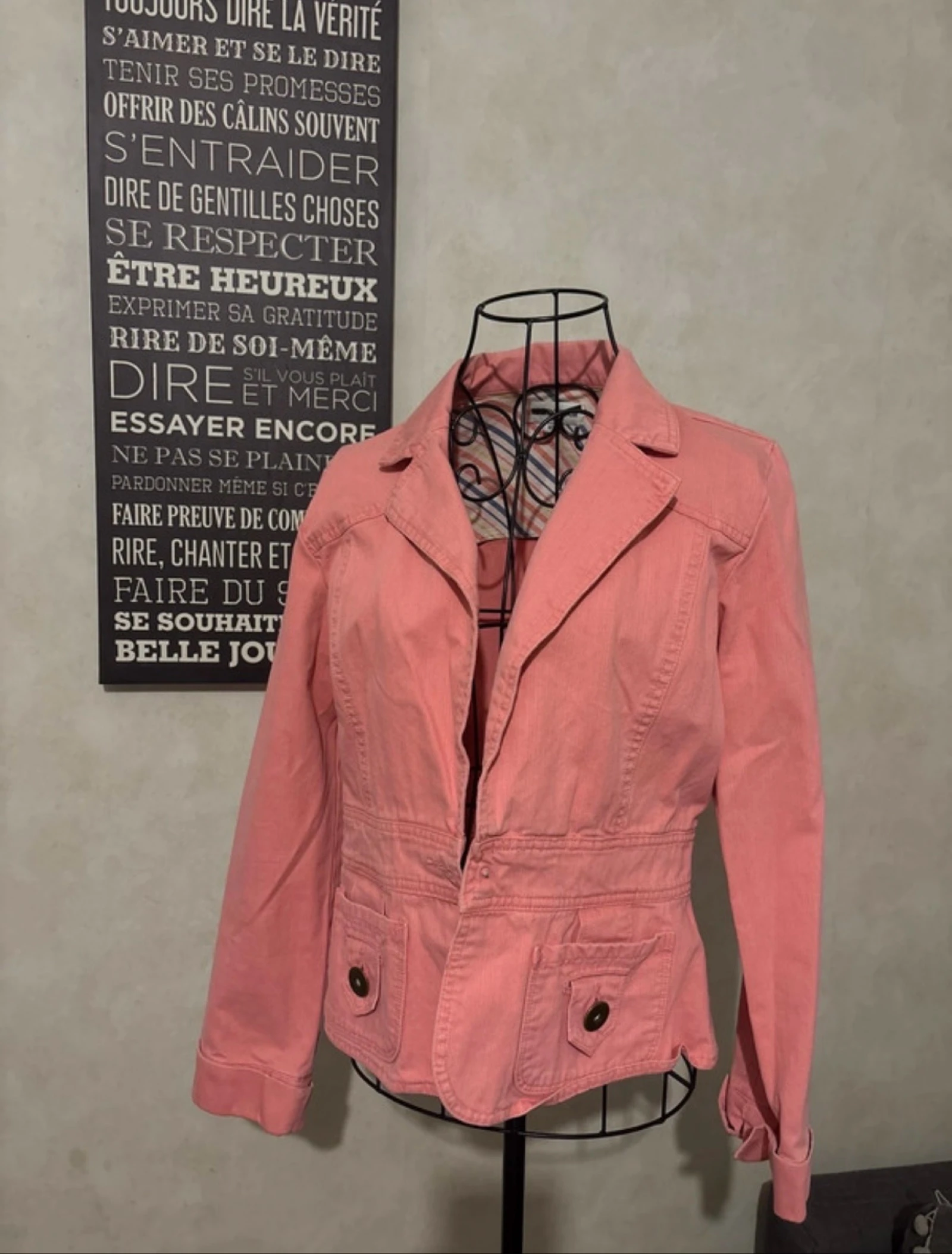 Veste rose taille 40